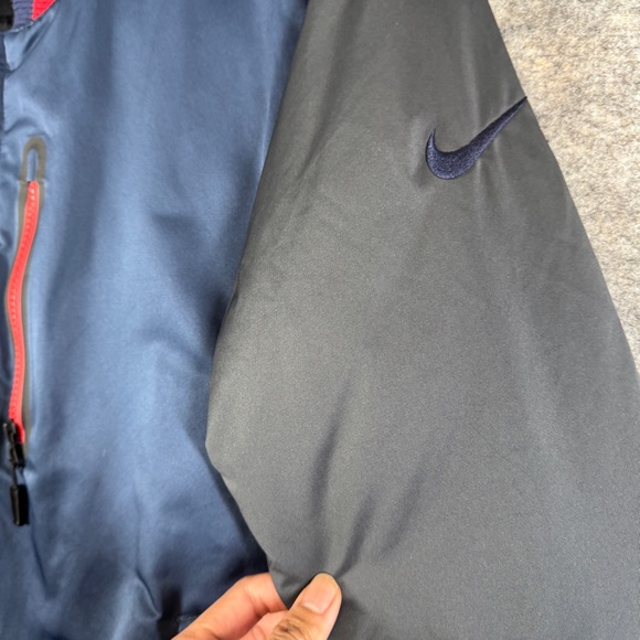 Nike NFL New England Patriots Reversible Bomber Jacket Blue Gray Size M - Picture 5 of 15